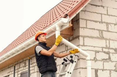 Pose et remplacement de gouttières à Soize